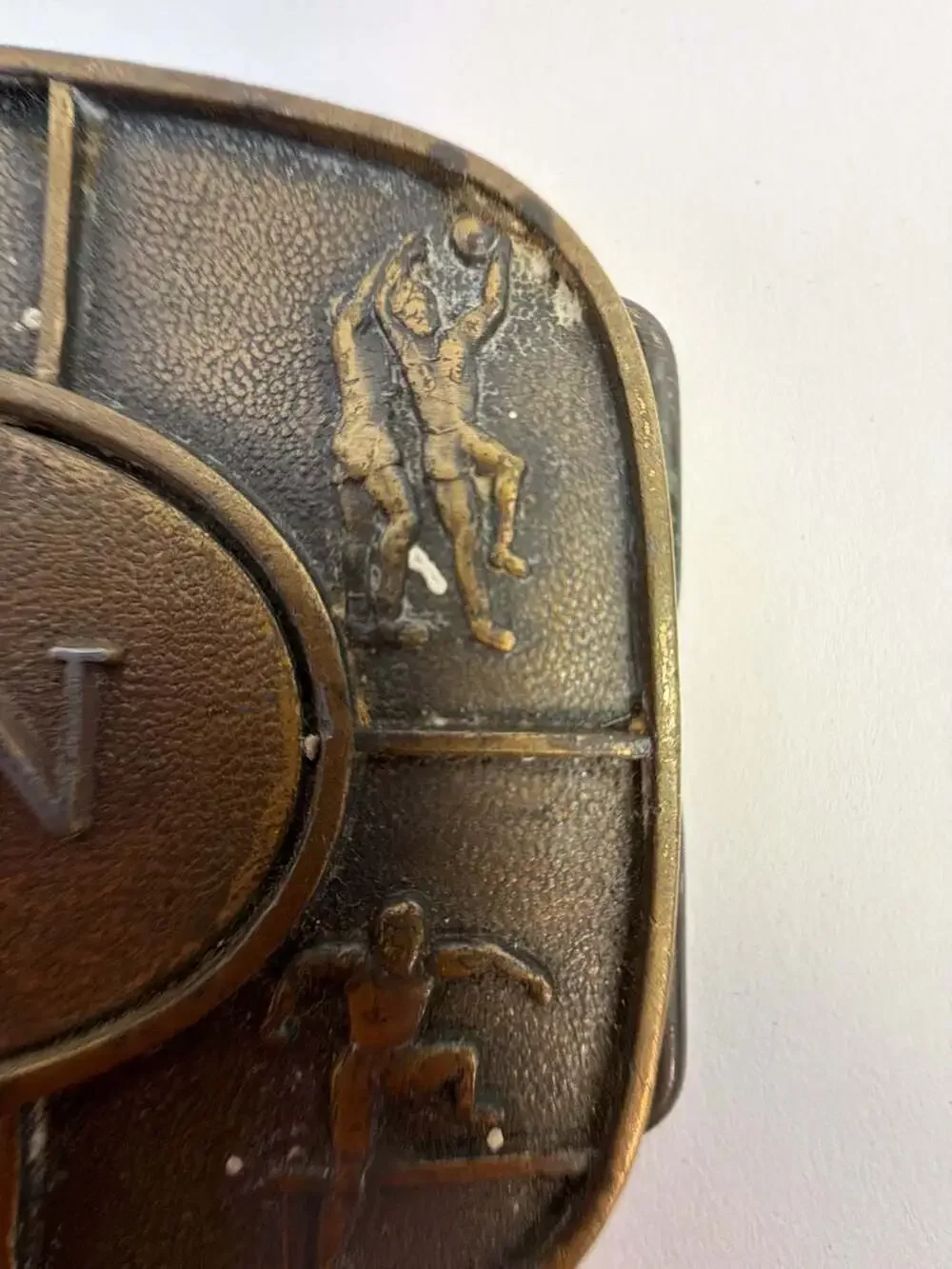 Vintage‎ 1977 The Kinney Co Personalised RON Multi-Sport Brass Belt Buckle